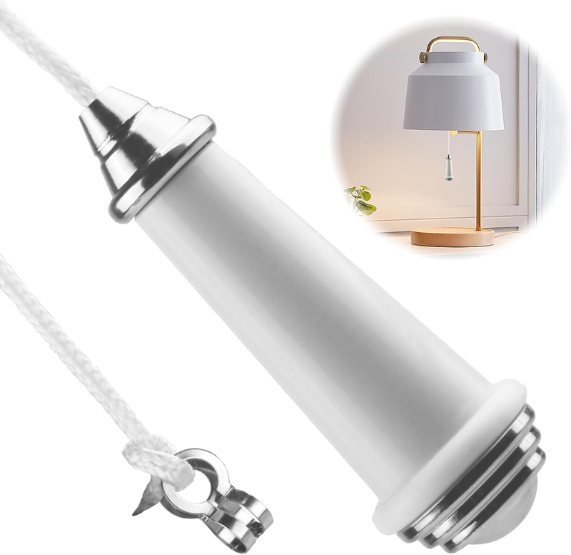 Elegant Porcelain Light Pull Cord Switch for Bathroom or Wall Use