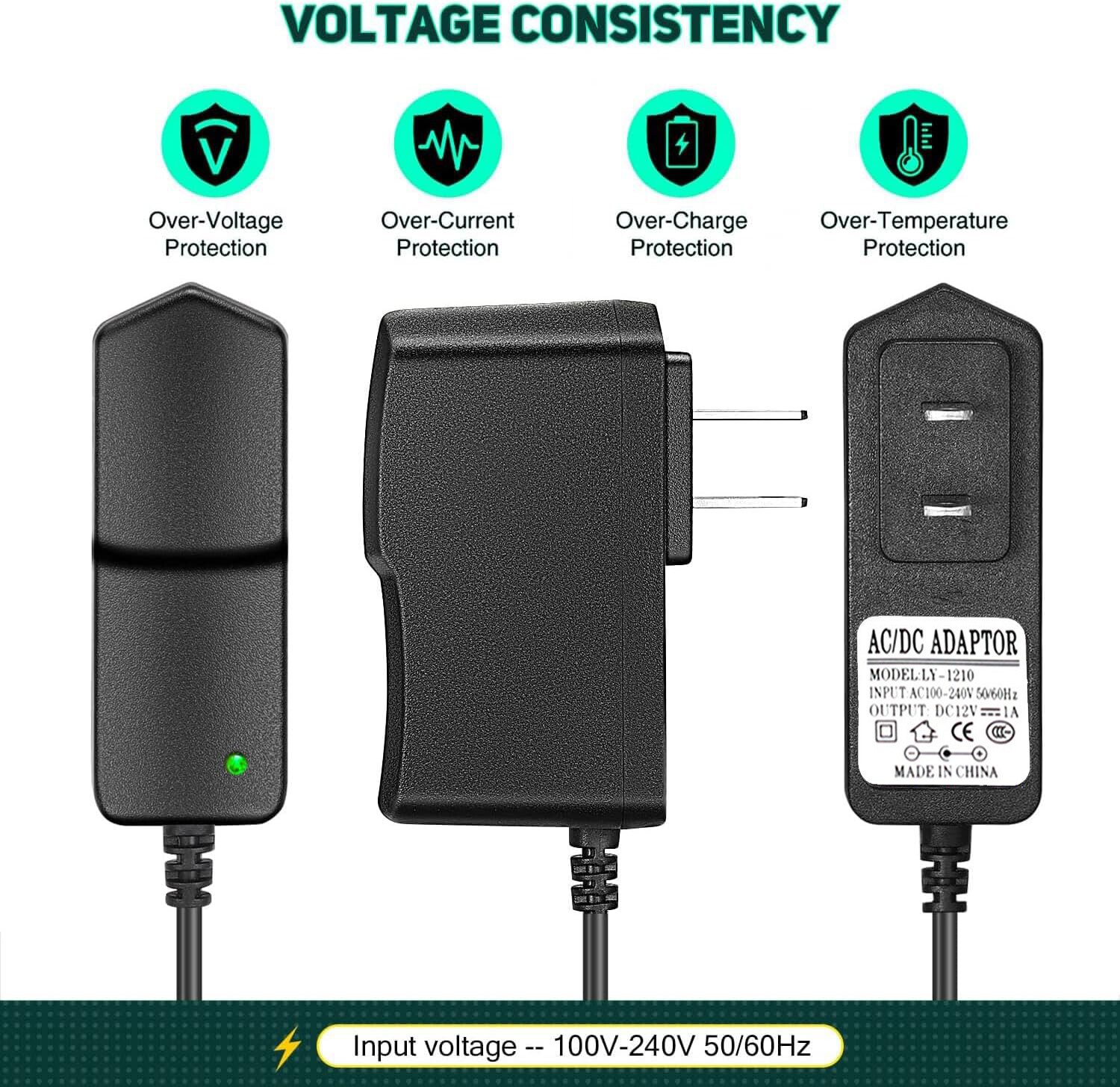 1~10PCS 12V DC 1Amp 1A 1 Amp Power Supply Switch Adapter Transformer Charger US