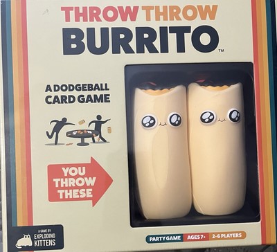 Throw Throw Burrito Party Game | Dodgeball Card Game | Ages 7+ | 2-6 Players