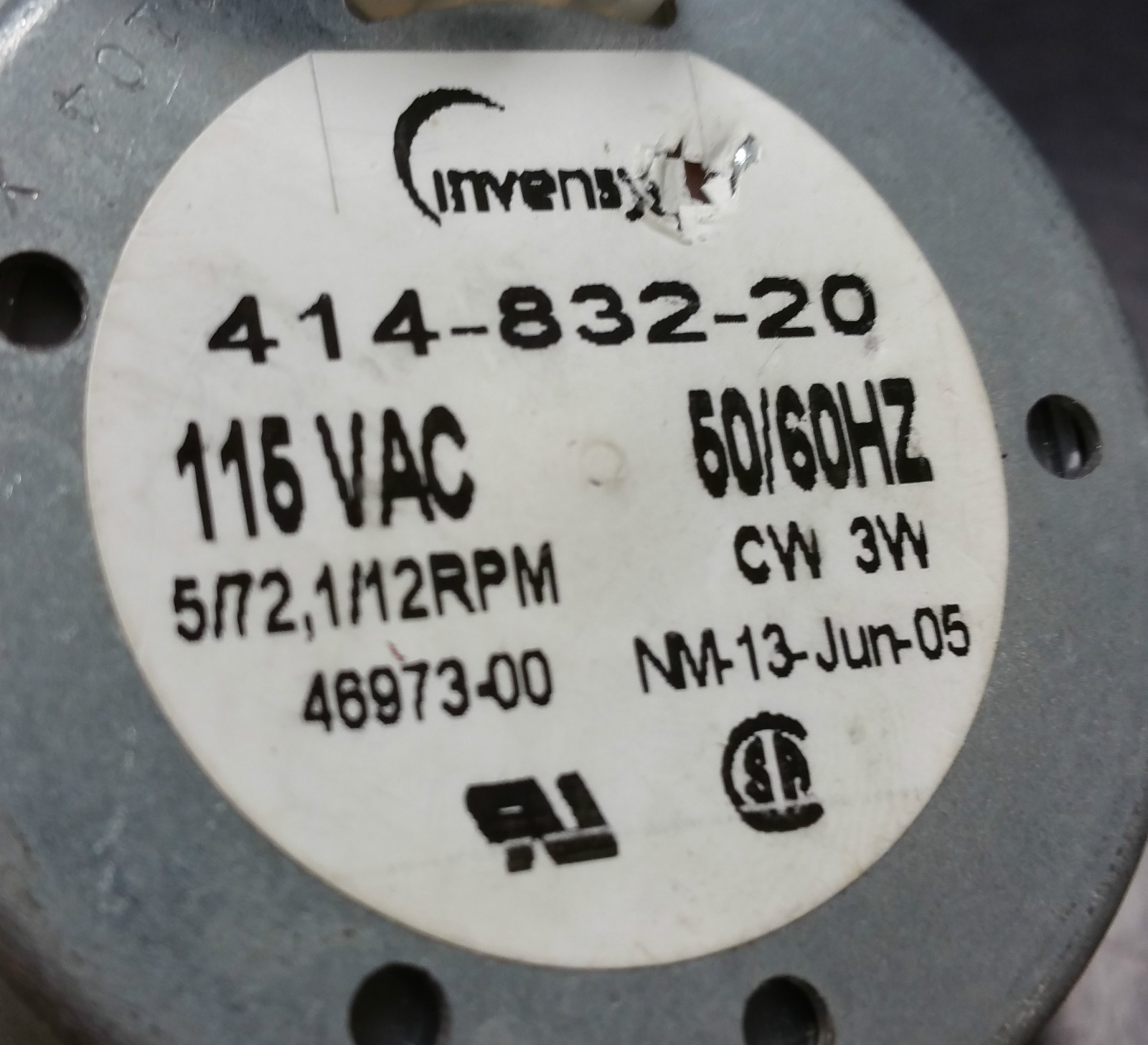 MARKET FORGE 10-6291 120V 60 MIN TIMER