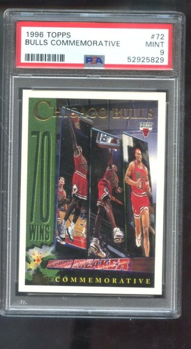 1996-97 Topps #72 Chicago Bulls Commemorative 70 Wins