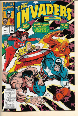 The Invaders #1 NM (1989) Signed by artist Dave Hoover! Captain America, Namor!