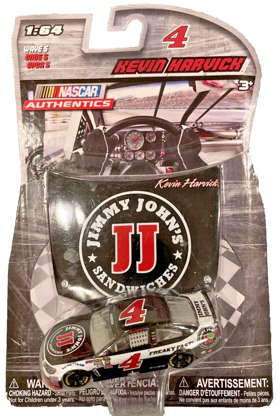 Authentics #4 Kevin Harvick - Jimmy John's W/ Hood - 2016 Wa