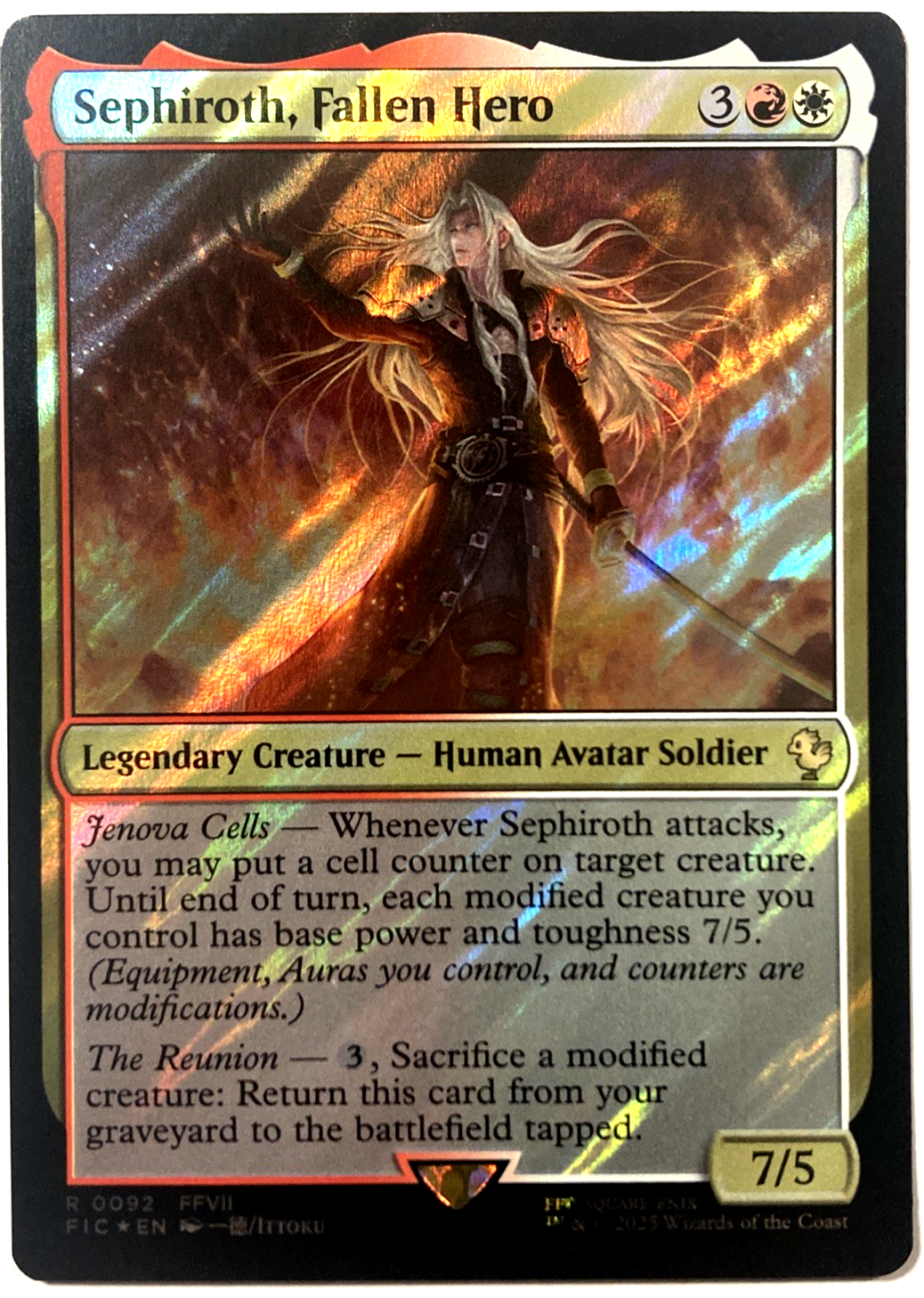 Sephiroth, Fallen Hero foil 拡張枠 FIC 182 Sephiroth, Fallen Hero [182] [Extended Art] [FINAL FANTASY