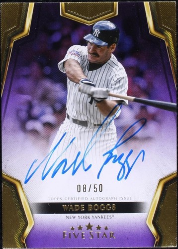 2024 Topps Five Star 1/1 Wade Boggs Golden Graphs Auto Boston Red 