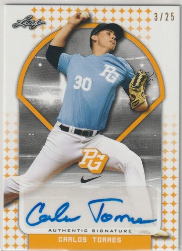 2018 Leaf Perfect Game National Showcase - Carlos Torres #BA-CT3