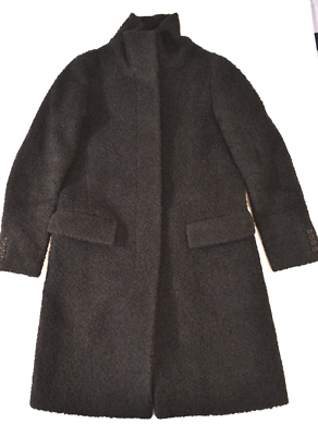 Helmut Lang Vintage 90 s Wool and Alpaca Coat Size EU 40 US 4 Black