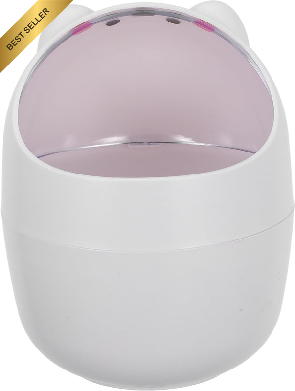 Mini Trash Can with Shake Lid Small Desktop Garbage Bin for Office Bedroom Kitch