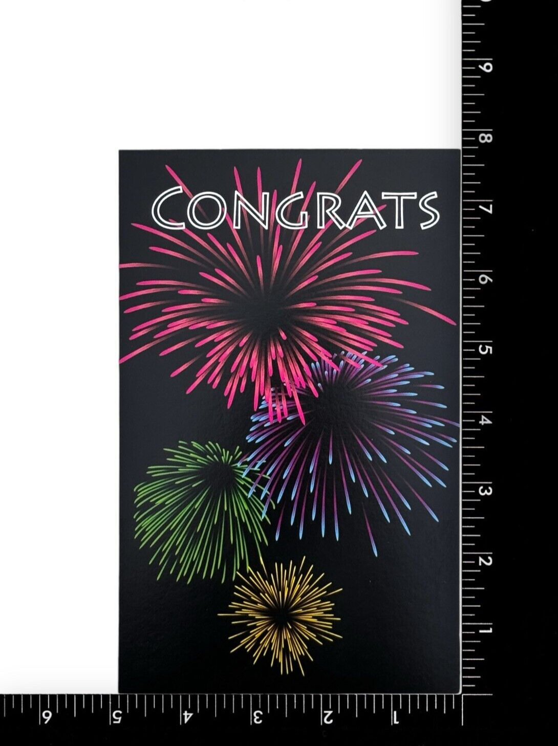 Short & Simple CONGRATULATIONS Card, Fireworks by Dynamic Greetings + Envelope