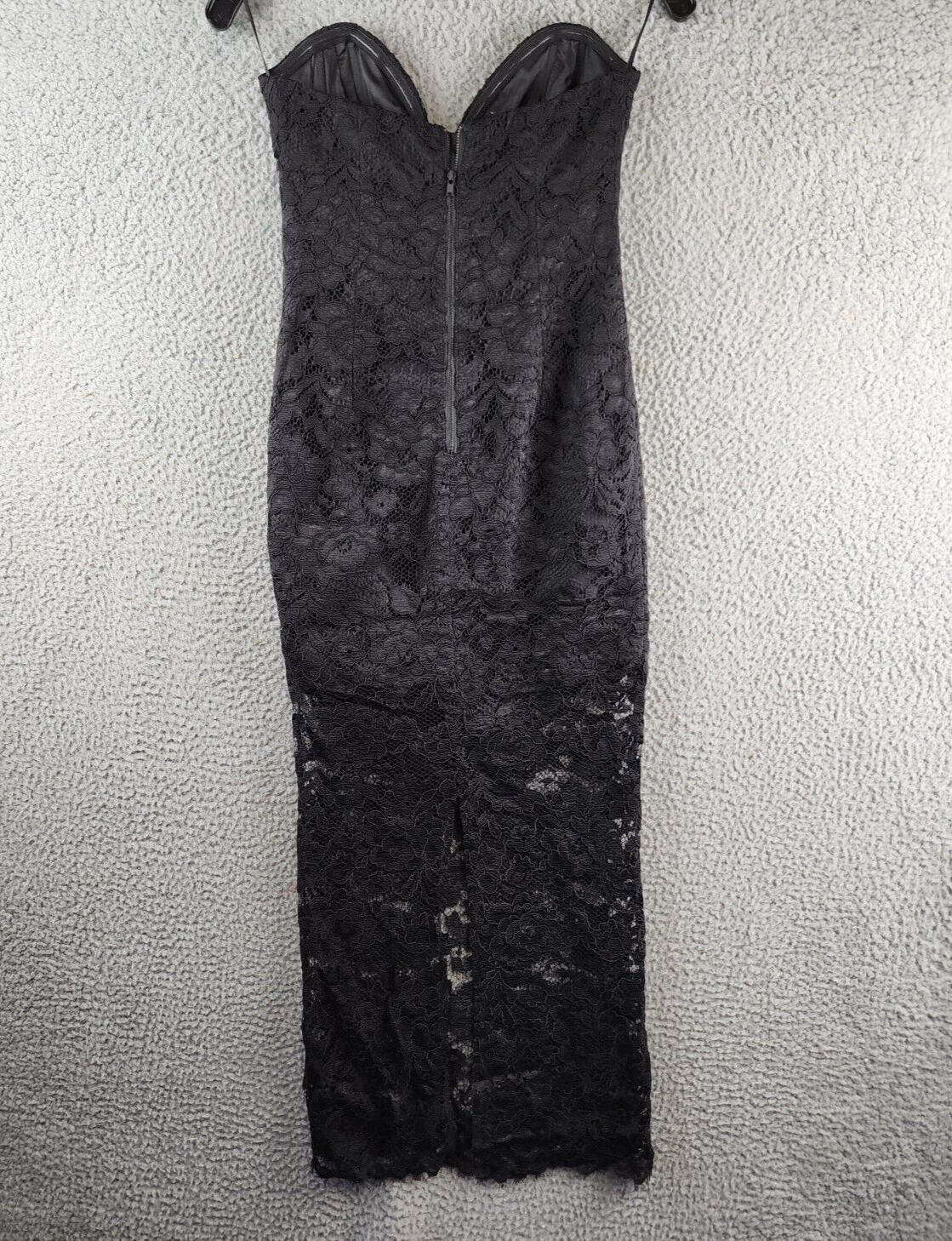 Bardot Artemis Midi Lace Dress Women's 2 Black Sweetheart Neck Back Zip Closure - Picture 11 of 13