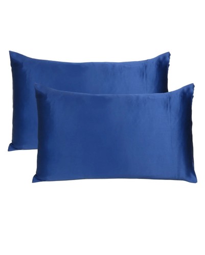 Set of 2 Silky Satin Pillowcase Pillow Case Cushion Cover King 20*36in