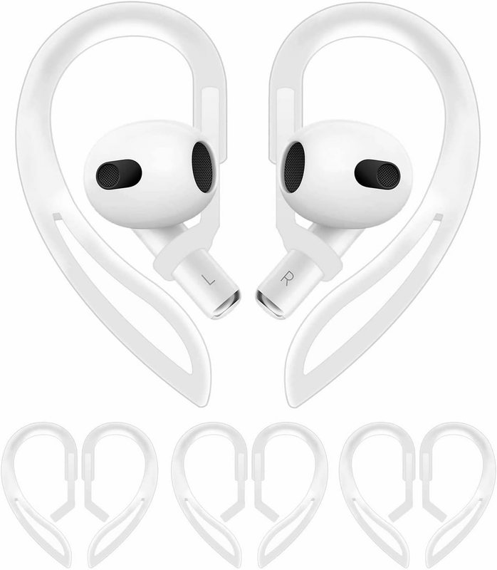 3 Pairs Ear Hooks Compatible with Airpods Pro 2Nd 1St and 3 2 1, 360 Angle Rotat