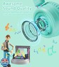 Bywulanda Kids Headphones with LED Lights for School, Upgrade USB Type C Kid Headphone with Microphone, Volume Limiter 85/94dB, Wired On Ear Headphones for Boys/Girls/Tablet/Travel -Green