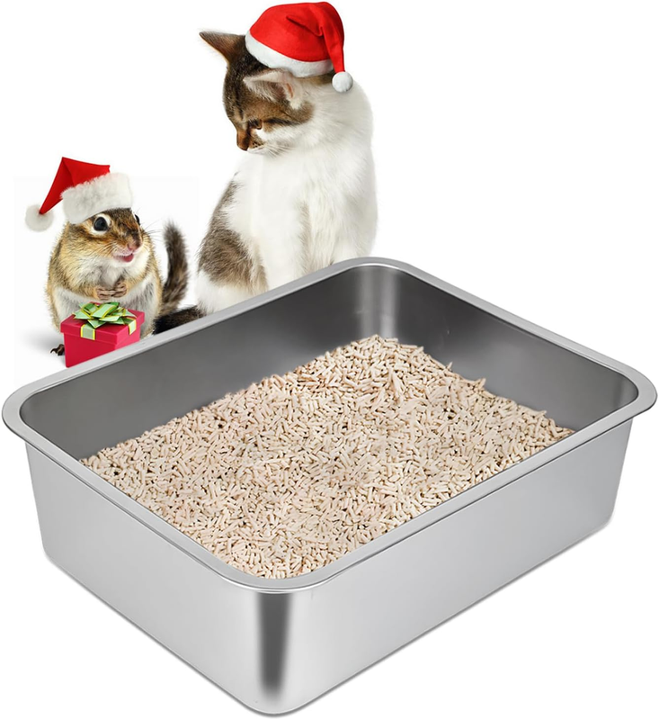 ,large Metal Litter Box For Small Large Cats Kitty