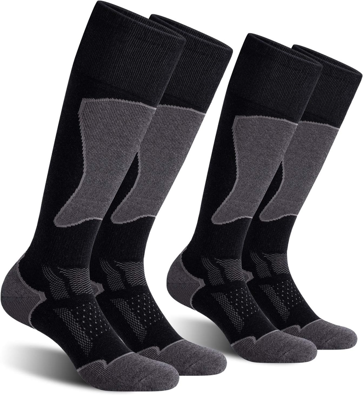 2/3/4 Pack Ski Socks for Men and Women Skiing, Snowboarding, Winter Performance