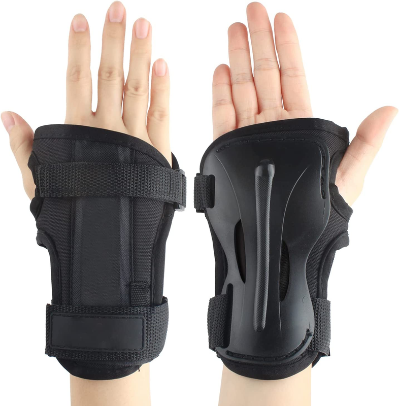 Ski Gloves Extended Wrist Palms Protection Roller Skating Hard Gauntlets Adjusta