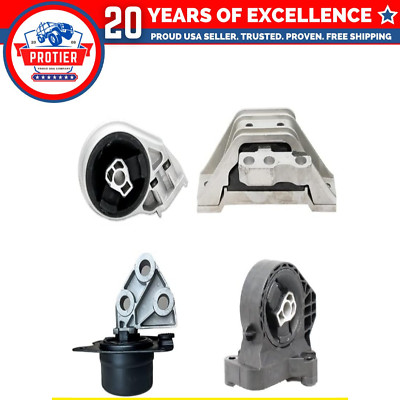 Fits 2005-2010 Chevrolet Cobalt 2.2L/2.4L MANUAL Trans & Motor Mount Set 4PCS
