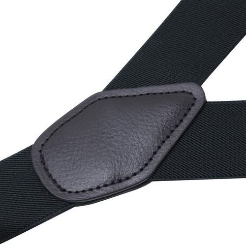 Buyless Fashion Button Suspenders for Men 48" Adjustable Straps 1 1/4" Y Shape