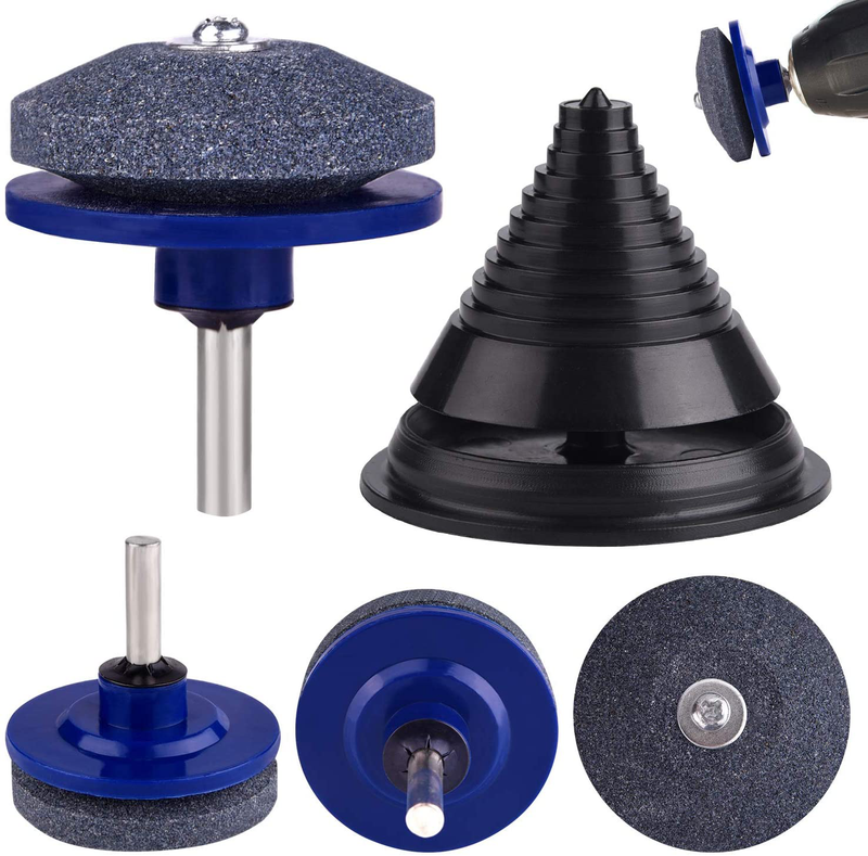 5 PCS Sharpener for Drill and Lawn Mower Blade Balancer Universal Rotary Set