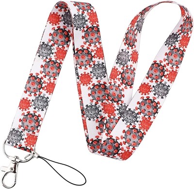 Virus Viral Spores Medical Research Science 17.7 Neck ID Holder Lanyard Keychain