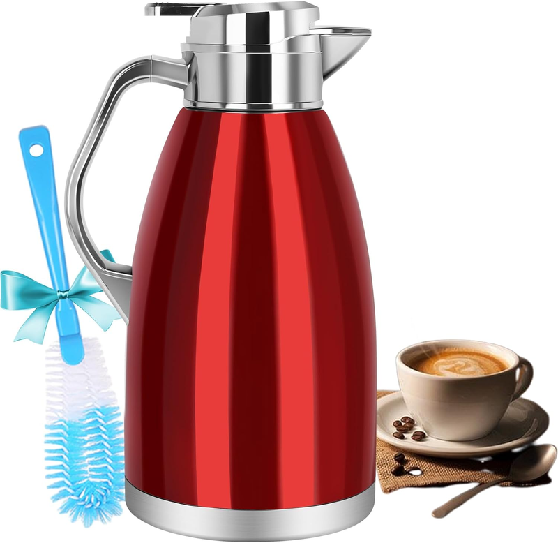 78 Oz Stainless Steel Thermal Coffee Carafe for Keeping Hot, Insulated Coffee Ca