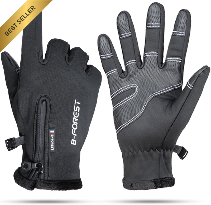 Winter Gloves for Men and Women, anti Slip Touchscreen Windproof Cycling Gloves,