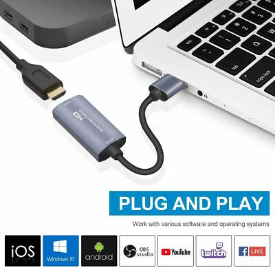 1080p 4k HDMI to USB 3.0 Video Capture Card Game Audio Video Live Streaming