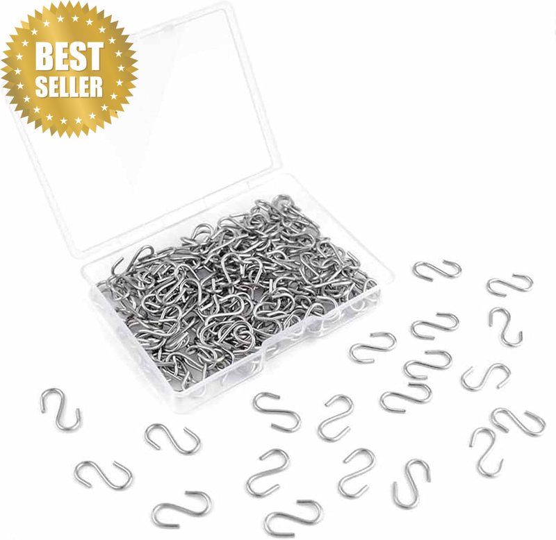 100Pcs Mini S Hook Connectors, 14Mm Metal S-Shaped Hooks for DIY Crafts, Jewelry