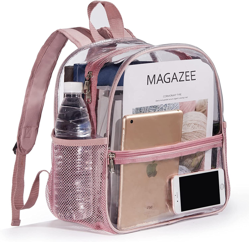 Mini Clear Backpack 12X12X6 Stadium Approved, Small Transparent Backpack for Wom