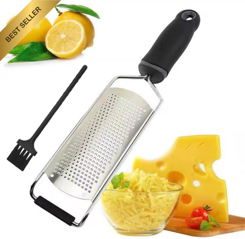 Stainless Steel Lemon & Cheese Grater - Professional Grater for Fruits, Vegetabl
