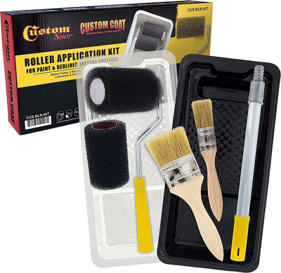 Texture Paint & Bedliner Roller Accessory Application Kit with Chip Brushes, Rol