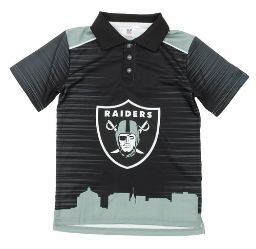 Футболка-поло NFL Youth Oakland Raiders City Poly, черная