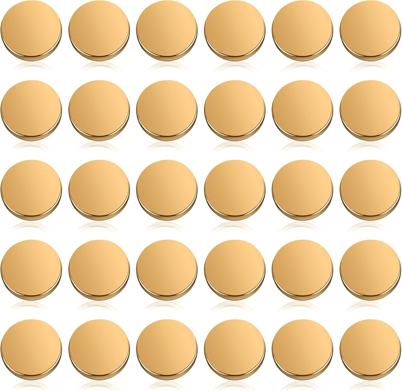 30 Pieces Metal Flat Button Alloy Shank round Shaped Sewing Button for Women Sui