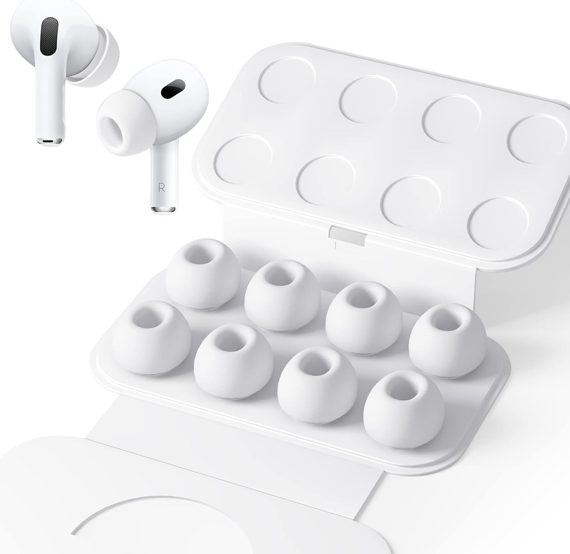 4 Pair Medium Silicone Earbuds for AirPods Pro/AirPods Pro 2 with Noise Cancella