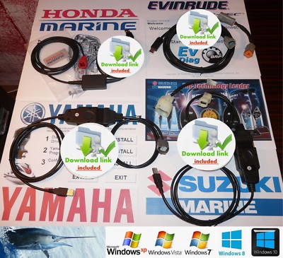 YAMAHA SUZUKI HONDA EVINRUDE MARINE  DIAGNOSTIC KIT-The BIGGEST ONE on ebay