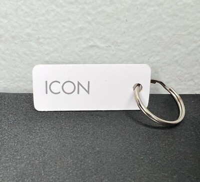 Calvin Klein CK All  ICON  Keychain Double Sided White/Gray 0.75 x2  Inspire
