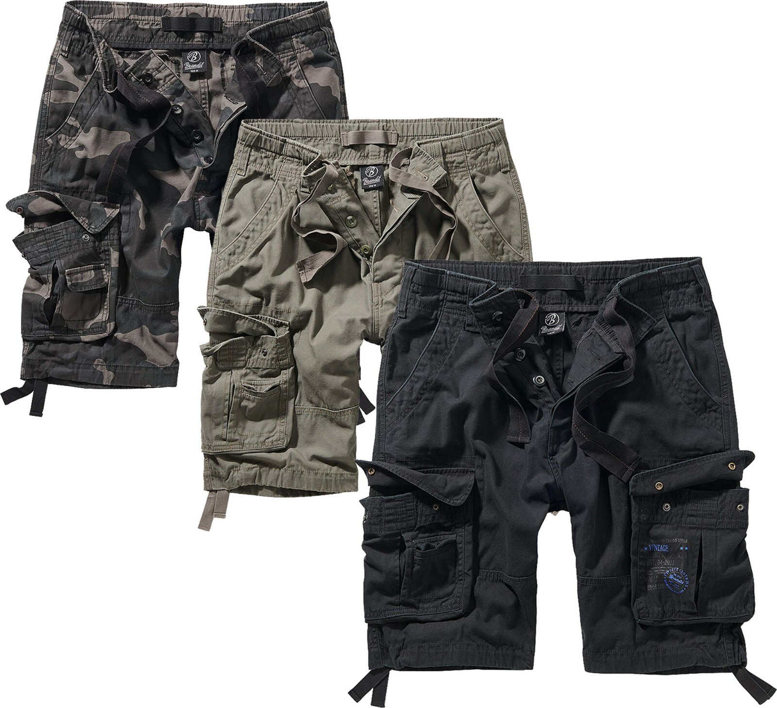 brandit vintage cargo shorts