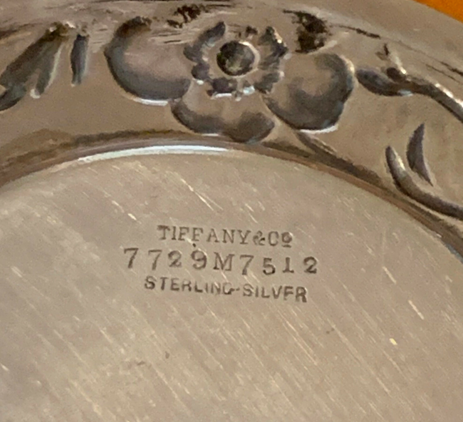 VICTORIAN ERA TIFFANY & CO. FLORAL BUTTER PAT VERY SIMILAR TO VINE PATTERN