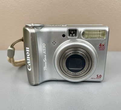 Canon Powershot A530 Digital Camera Silver 4x Zoom SD