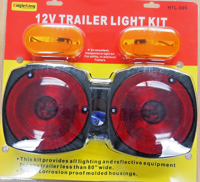 12V Trailer Light Kit Multi-Function Tail Lights Side Markers