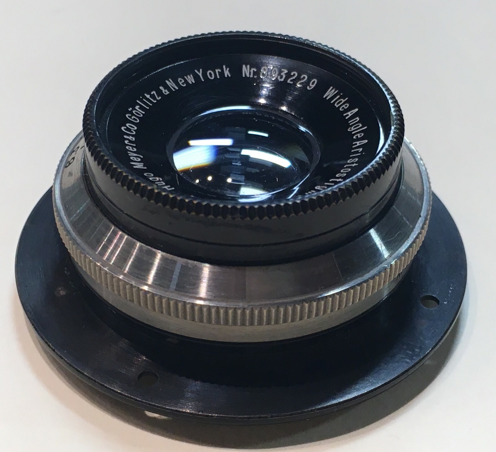 Hugo Meyers & Co Wide Angle Goerlitz Aristostigmat Lens 1:6.3 foc 3 1/8