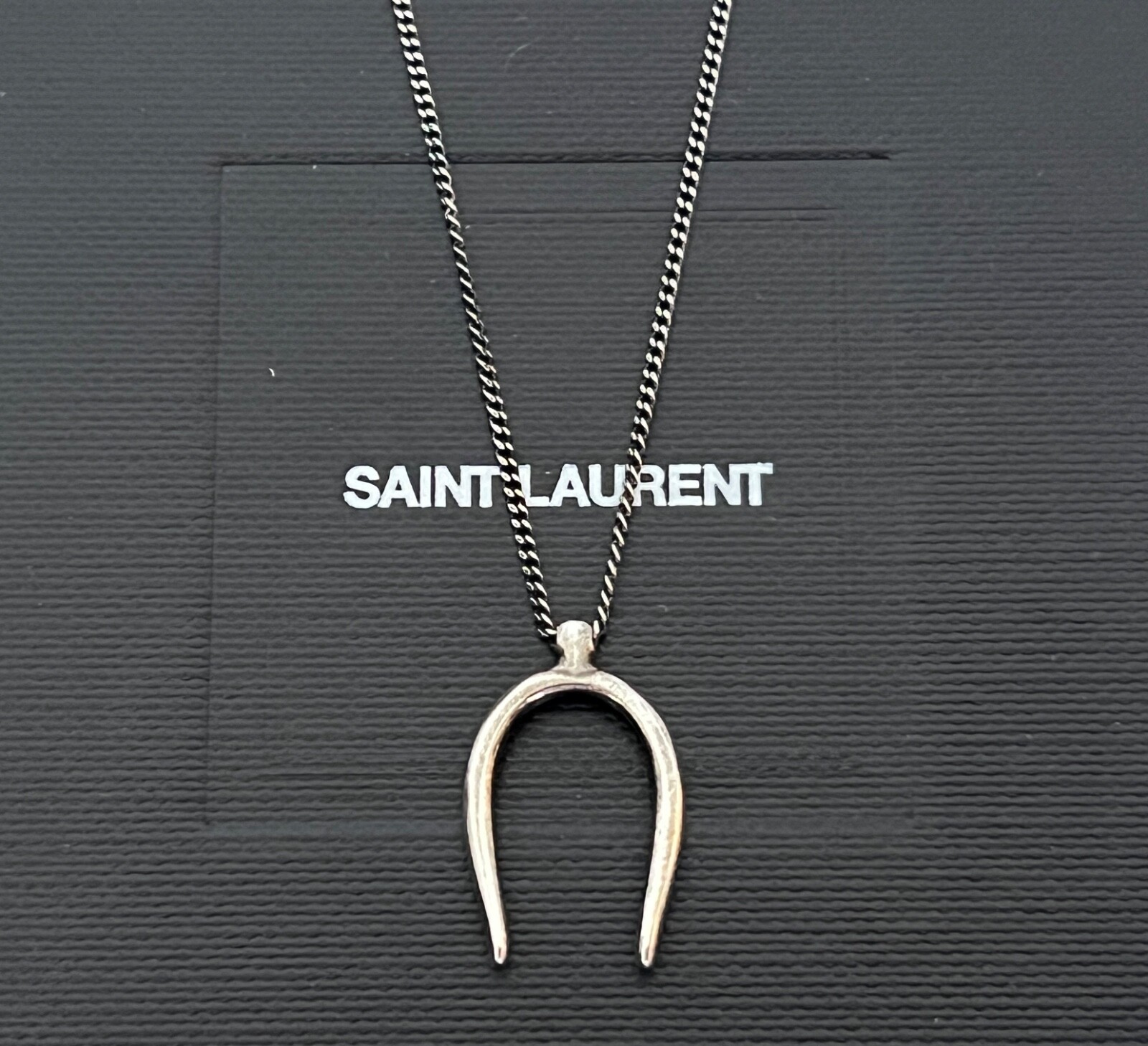 アクセサリー Saint Laurent Yves Saint Laurent スタンドカラーロングコート ウールコート