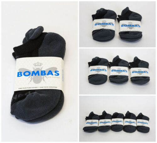 Bombas Black and Grey Ankle Socks Size Small 1/ 2/ 3/ 5 Pack NWT