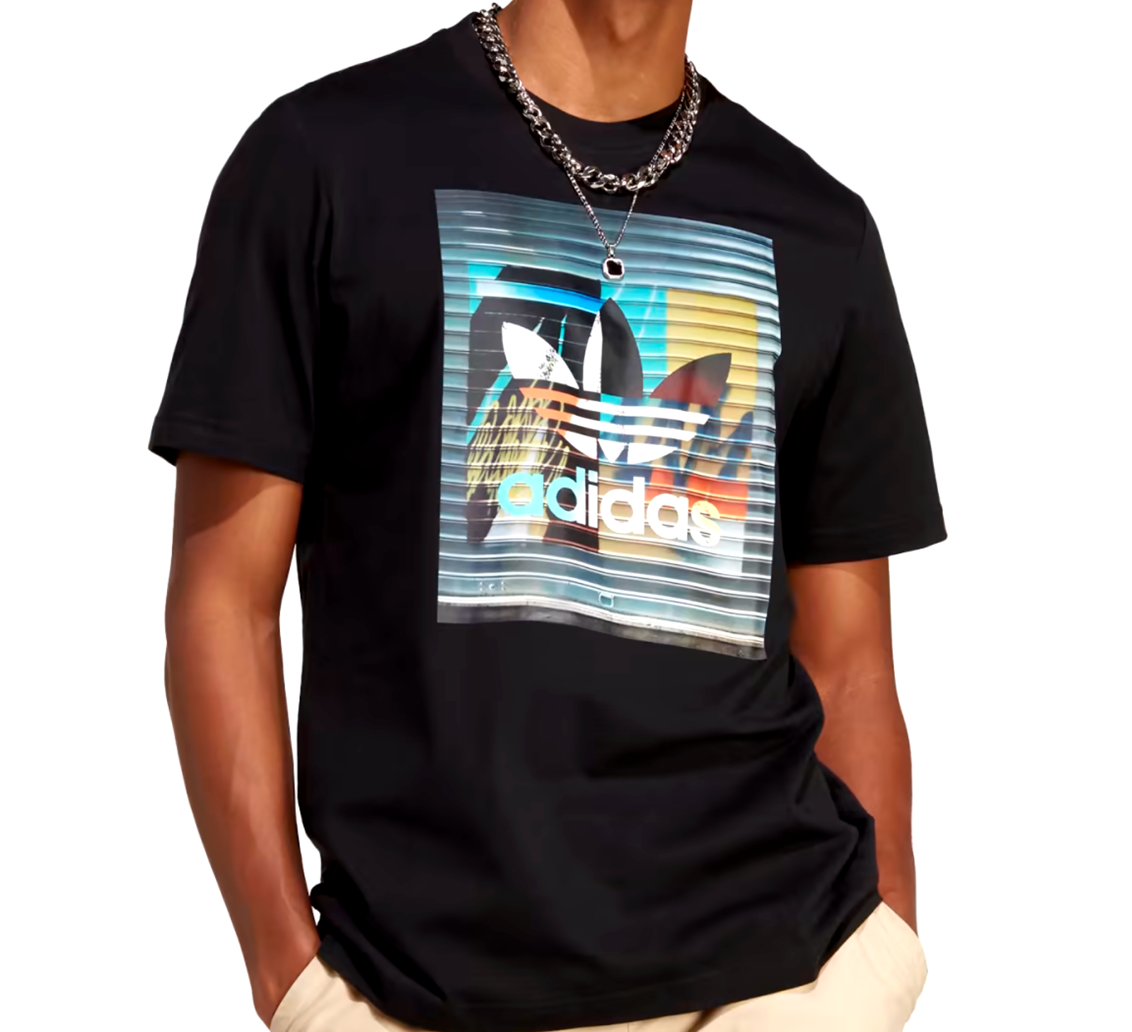 NEW MEN'S ADIDAS ORIGINALS OFF THE GRID TREFOIL TEE SHIRT
