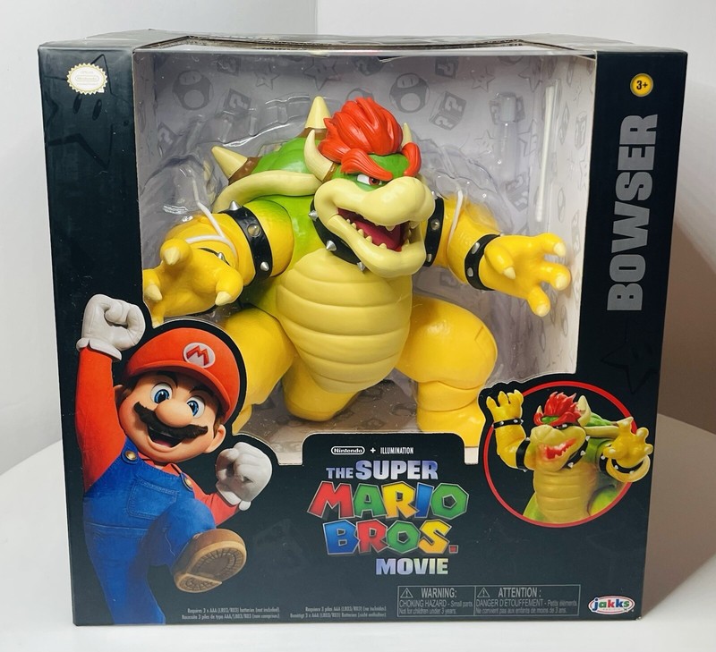 Super Mario Bros Movie Bowser 7" Figure Fire & Breathing