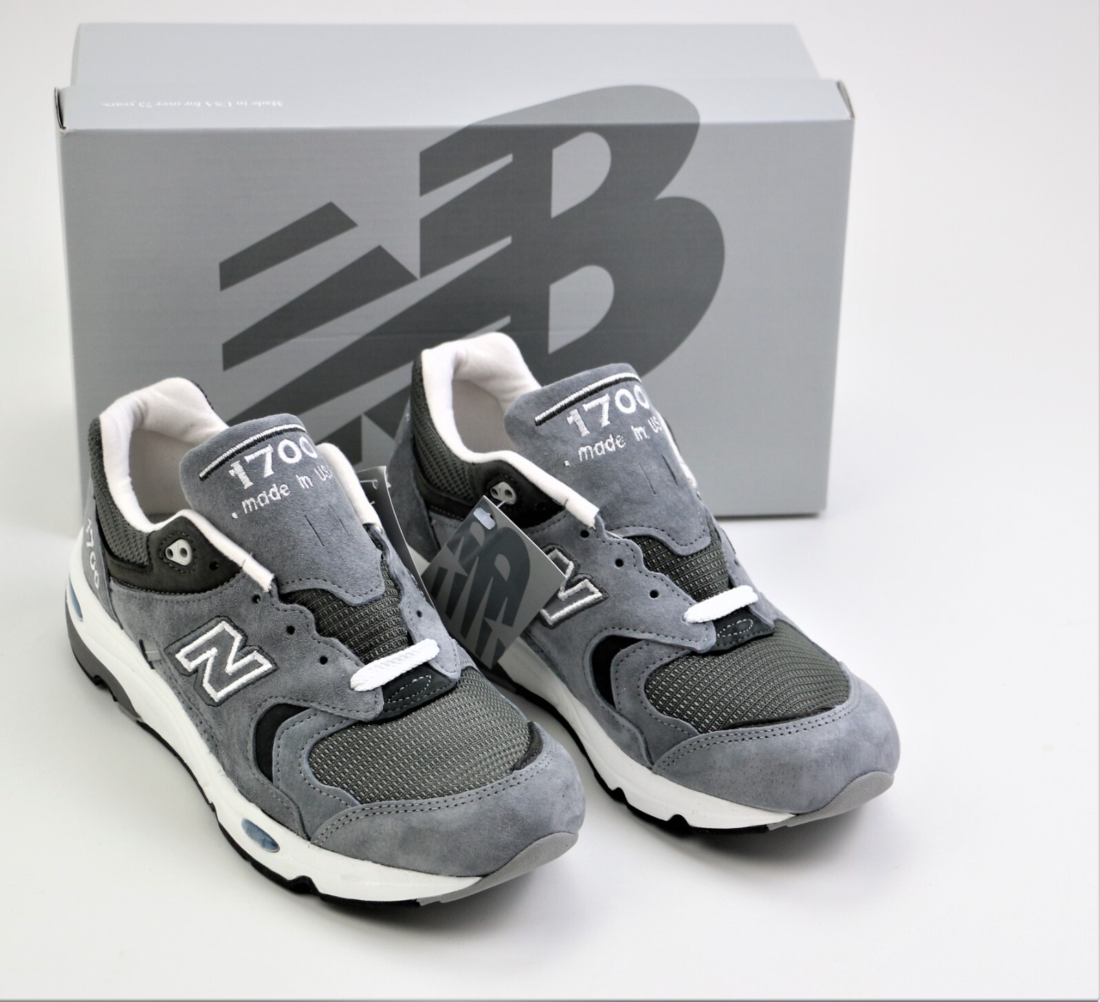 

New Balance 1700 Туфли темно-серые M1700GJ Мужские размер 8 Сделано в США, Серый, New Balance 1700