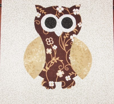 9 SCRAPPY GOLD RUST BROWN OWL APPLIQUES 6 1/2 
