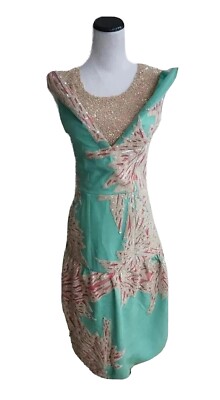 Anthropologie Women' Manish Arora Beaded Sequin Dress New $1.700 Size Small 4-6 