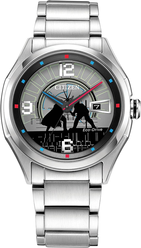 Pre-owned Citizen Men's Star Wars Eco-drive With Stainless Steel Bracelet, Silver-tone, 22