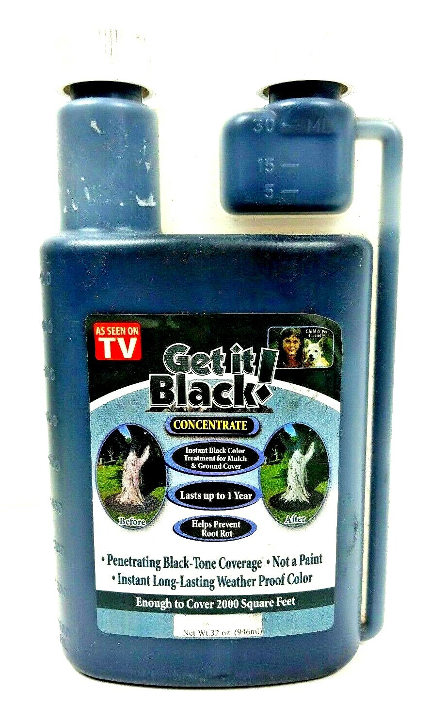 Science Solutions Get It Black Concentrate, Instant Black Color Mulch Treatment